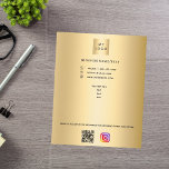 Goud bedrijfs logo qr code instagram aangepaste te flyer<br><div class="desc">Een faux gouden achtergrond. Pas uw bedrijfs logo,  naam,  adres,  jouw tekst,  uw eigen QR code aan uw instagramrekening aan en voeg toe. U kunt tekst op de rug ook toevoegen.</div>