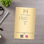 Goud bedrijfs logo qr code instagram aangepaste te flyer<br><div class="desc">Een faux gouden achtergrond. Pas uw bedrijfs logo,  naam,  adres,  jouw tekst,  uw eigen QR code aan uw instagramrekening aan en voeg toe. U kunt tekst op de rug ook toevoegen.</div>