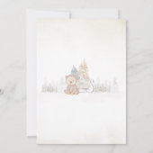 Goud Beer Baby shower Kaart (Achterkant)