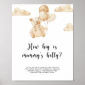 Goud Beer hoe groot is mama's buikspel Poster (Voorkant)