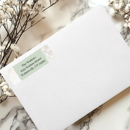 Goud/beige cirkelvormig ontwerp etiket