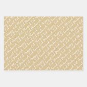 Goud Beige Eid Calligrafie Masjid Patroon Ontwerp Inpakpapier Vel (Voorkant)