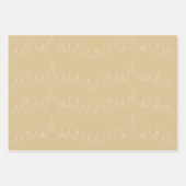 Goud Beige Eid Mubarak Masjid Patroon Ontwerp Inpakpapier Vel (Voorkant 3)