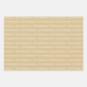 Goud Beige Eid Mubarak Masjid Patroon Ontwerp Inpakpapier Vel (Voorkant)