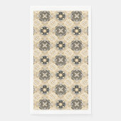 Goud, beige en taupe edelstenen patroon servet (Voorkant)