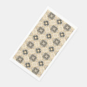 Goud, beige en taupe edelstenen patroon servet (Hoek)
