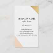 Goud Beige en wit Visitekaartje (Achterkant)