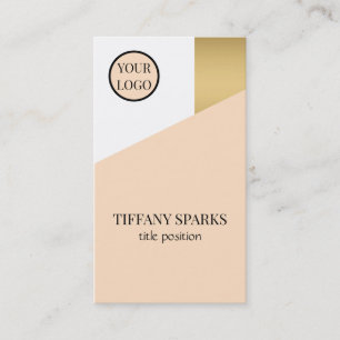 Goud Beige en wit Visitekaartje
