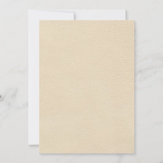 Goud beige en witte bloemen Genderfeest Kaart (Achterkant)