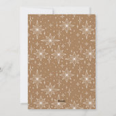 Goud & Beige geometrische sterrand Kerstfoto Feestdagenkaart (Achterkant)