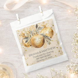 Goud Beige Kerst Bruiloft Favor Bag Bedankzakje