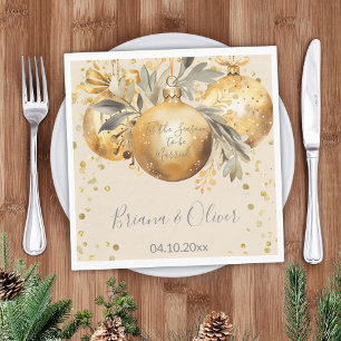 Goud Beige Kerst Huwelijk Servet