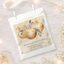 Goud Beige Kerst Trouwgunst Zak