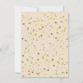 Goud Beige Kerstbruiloft Save the Date Kaart (Achterkant)