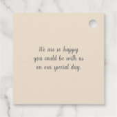 Goud Beige Kerstmis Bruiloft Bedankjes Labels (Achterkant)