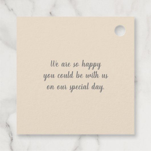 Goud Beige Kerstmis Bruiloft Bedankjes Labels (Achterkant)