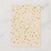 Goud Beige Kerstmis Bruiloft Details Informatiekaartje (Achterkant)