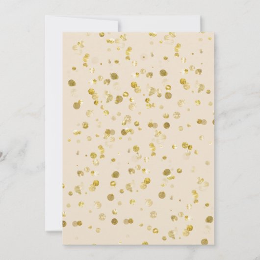 Goud Beige Kerstmis Bruiloft Kaart (Achterkant)