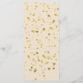 Goud Beige Kerstmis Bruiloft Menu (Achterkant)