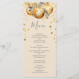 Goud Beige Kerstmis Bruiloft Menu