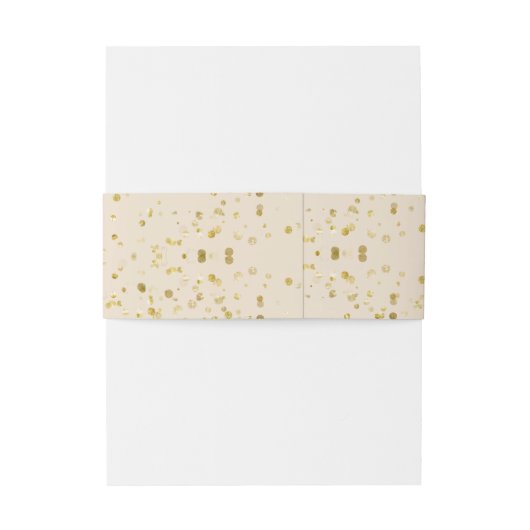 Goud Beige Kerstmis Bruiloft Uitnodigingen Wikkel (Achterkant Voorbeeld)