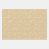 Goud Beige Schaap Eid Mubarak Kinder Inpakpapier Vel (Voorkant 3)