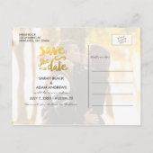 Goud Bespaar onze datum 2 | Het Briefkaart Datum o (Achterkant)