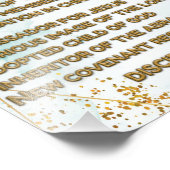 Goud Bijbelse Bevestigingen Acrostiek w_Schrift 1 Foto Afdruk (Hoek)