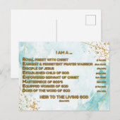 Goud Bijbelse Bevestigingen Acrostiek w_Schrift 3 Briefkaart (Voorkant / Achterkant)