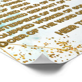 Goud Bijbelse Bevestigingen Acrostiek w_Schrift 3 Poster (Hoek)