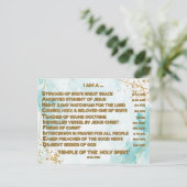 Goud Bijbelse Bevestigingen Acrostiek w_Schrift 4 Briefkaart (Staand voorkant)