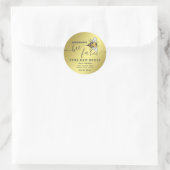 Goud bijenschrift bijen boerderij honingpot ronde sticker (Tas)