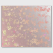 Goud, blad, bladeren, patroon, modern, vakantie, cadeaupapier (Vlak)