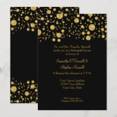 Goud blad glitter confetti stippen Elegante repeti Kaart (Voorkant / Achterkant)