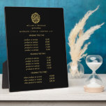 Goud blad logo zwart | Massageprijsstelling voor k Fotoplaat<br><div class="desc">Het elegante ontwerp toont uw diensten, prijslijst of bedrijfsinformatie onder een cirkel van takken en verlaat in faux gouden foliën en jouw naam of bedrijfsnaam. Omvat drie klantgerichte rubrieken en de gebieden van de lichaamstekst. Om lay-out aan te passen, ga jouw tekst in en gebruik dan de Customize functie om...</div>