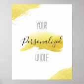 Goud bladgoud penseelstreek Aangepaste prijsopgave Poster (Voorkant)