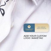 Goud & Blauw, Aangepast Gepersonaliseerd Bedrijf M Naamplaatje