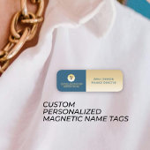 Goud & Blauw, Aangepast Gepersonaliseerd Bedrijf M Naamplaatje