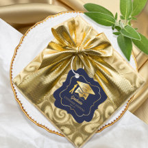 Goud | Blauw Afstudeerder Pet klasse 2023 Dank u w