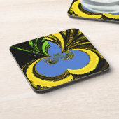 Goud Blauw Drankjes Onderzetter (Linkerzijde)