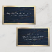 Goud Blauw | Elegant Lux Visitekaartje (Voorkant / Achterkant)