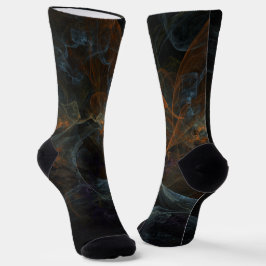 Goud blauw en grijs abstract sokken