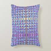 Goud, blauw en Paarse iriserende geometrische 2 Accent Kussen (Voorkant(Verticaal))