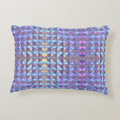 Goud, blauw en Paarse iriserende geometrische 2 Accent Kussen (Achterkant)