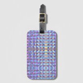 Goud, blauw en Paarse iriserende geometrische 2 Bagagelabel (Voorkant (verticaal))