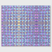 Goud, blauw en Paarse iriserende geometrische 2 Cadeaupapier (Vlak)