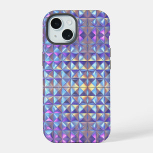 Goud, blauw en Paarse iriserende geometrische 2 iPhone 15 Case