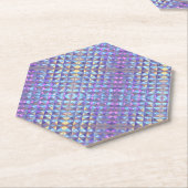 Goud, blauw en Paarse iriserende geometrische 2 Kartonnen Onderzetters (Schuin)