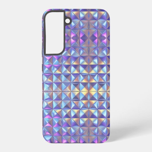 Goud, blauw en Paarse iriserende geometrische 2 Samsung Galaxy Hoesje (Achterkant)