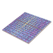 Goud, blauw en Paarse iriserende geometrische 2 Tegeltje (Zijkant)